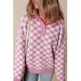 thumbnail image 4 of Redhotype Chic Plaid V-Neck Sweater: Cozy & Stylish!, 4 of 8