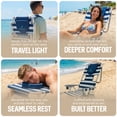 thumbnail image 6 of Ostrich The Backpack 3N1 Portable Chair, Reclining Lounger with Cooler Bag, Blue Stripe, 6 of 12
