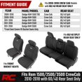 thumbnail image 4 of Fundas de Asiento Rough Country 91029 para Ram 1500 Crew Cab 2009 a 2018 Neopreno Filas Completas, 4 of 5