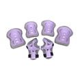 thumbnail image 3 of Rodilleras, coderas y muñequeras para ciclismo, esquí y patinaje en línea. Lavanda gris, 3 of 8