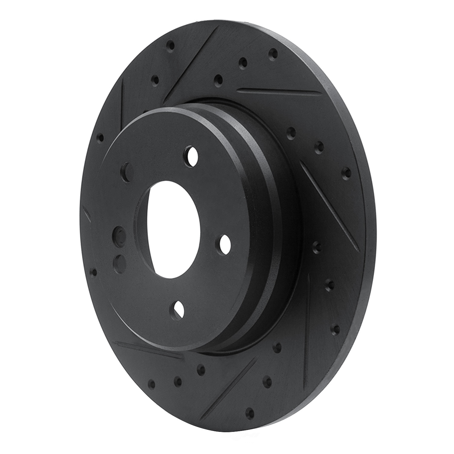Dynamic Friction Company 633-63037L DFC Brake Rotor - Drilled And Slotted - Black