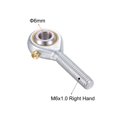 thumbnail image 3 of Unique Bargains POS6 Roulement d'Extrémité de Tige Sphérique Alésage 6 mm Roulement d'Articulation Auto-Lubrifié M6x1.0 Filetage Mâle Main Droite, 3 of 6