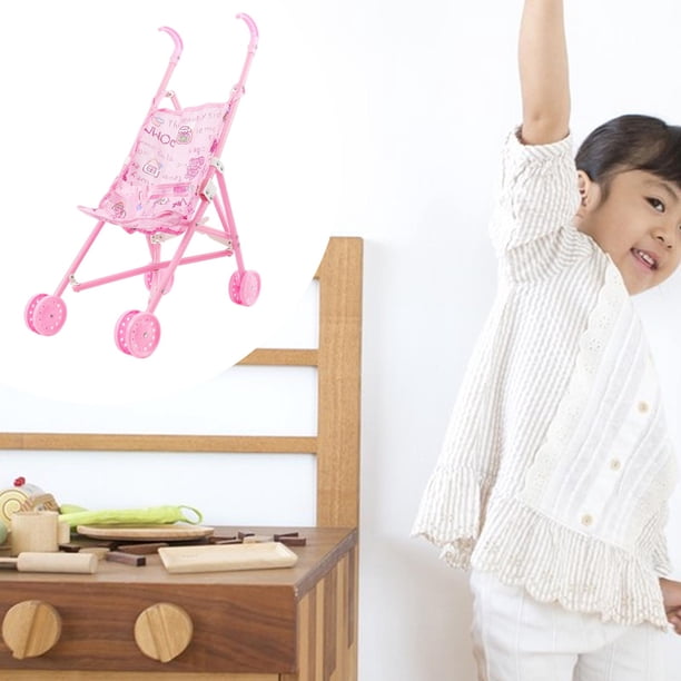 Cochecito De Muñecas Plegable De 56 Cm – Juguete Educativo De Rol Con Marco Resistente Y Ruedas Dobles, Ideal Para Muñecas De 20 Cm Y Niños De 3 Años