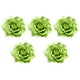thumbnail image 1 of EeaseMX 5 broches de flores de tela de 10 cm para novia, con forma de rosa realista, para el pelo, para vestido de boda (verde), 1 of 7