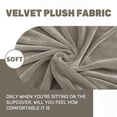 thumbnail image 2 of JIATER 2-Piece Armchair Sofa Cover Stretch Couch Cover Velvet Sofa Slipcover Furniture Protector with 1 Cushion Cover,Khaki, 2 of 7