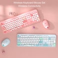 thumbnail image 4 of Gaming Keyboard, 104 Keys Battery Powered 1600 DPI Cordless Computer Keyboard and Mouse Combo, Auto Sleep Gaming Keyboard and Mouse Set for  for OS X, 4 of 8
