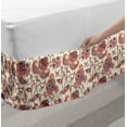 thumbnail image 2 of Ambesonne Traditional Multi-color Floral Wrap Around Gathered Microfiber Bed Skirt, Queen, 2 of 2