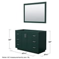 thumbnail image 4 of Wyndham Collection Miranda 48" Wood Single Bathroom Vanity - Green/Nickel, 4 of 5