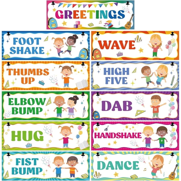 Ebaokuup Greeting Choice Classroom Poster, Social Greeting Chart for Preschool & Teachers