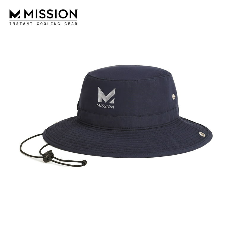 MISSION Cooling Bucket Hat for Men & Women, One Size, Navy