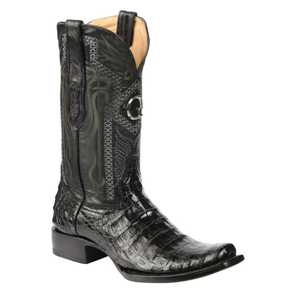 El General Men's Exotic Caiman Belly Cowboy Boots - Black 45518
