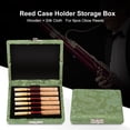 thumbnail image 4 of Greensen Wooden + Silk Cloth Cover Reed Case Holder Storage Box for 6pcs Oboe Reeds, Oboe Reeds Box,Reed Box, 4 of 9