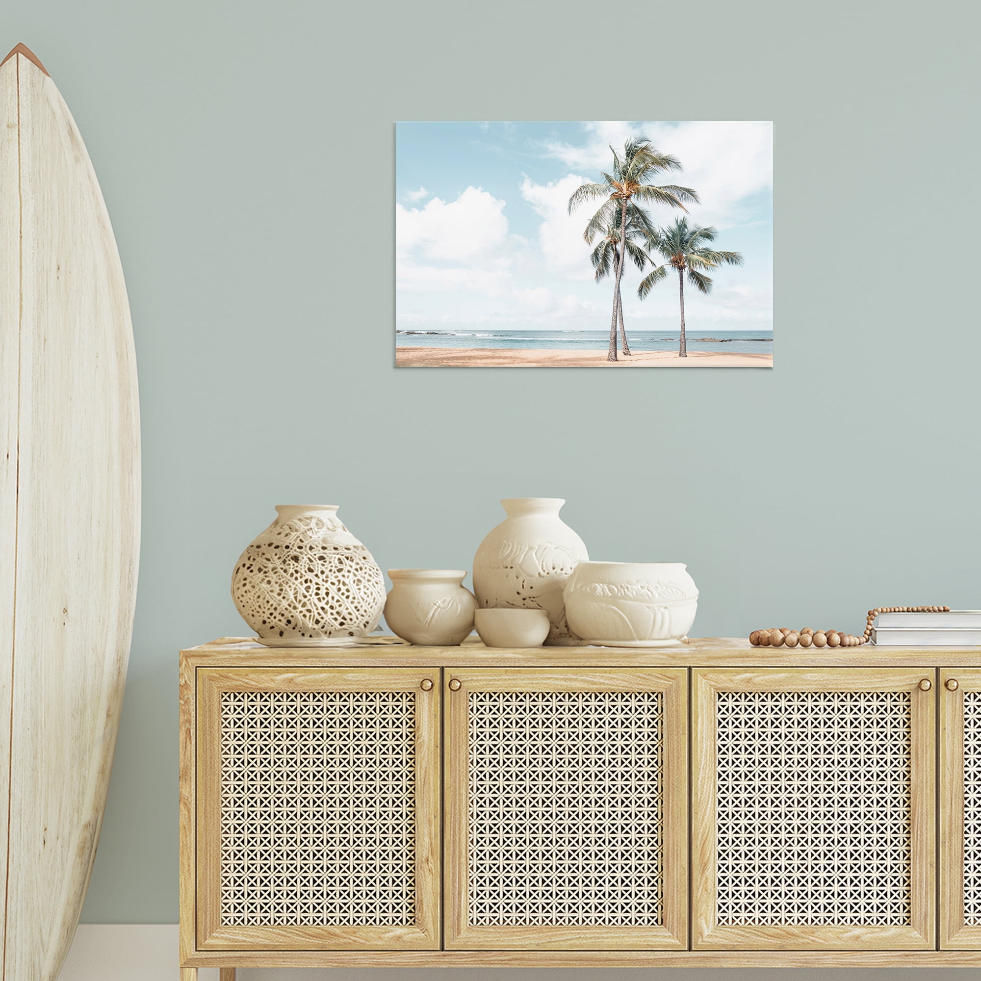 Stupell Industries Windy Tropical Scene Nautical & Beach Painting Wrapped Canvas Art Print Wall Art, 30 x 20