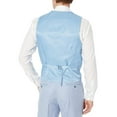 thumbnail image 3 of Adam Baker by Needle & Stitch 12965 Mens 3-Piece Peak Lapel Modern Fit Suit- Light Blue - 48R, 3 of 7