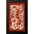 thumbnail image 2 of Vision Studio 12x18 Black Modern Framed Museum Art Print Titled - Chinese Birds-eye View in Red I, 2 of 5