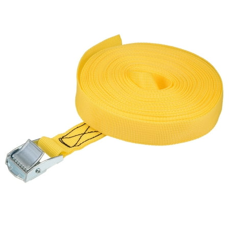 

Uxcell 3.05 Cam Buckle Tie Down Lashing Strap Load Cap Polypropylene Yellow 1pcs