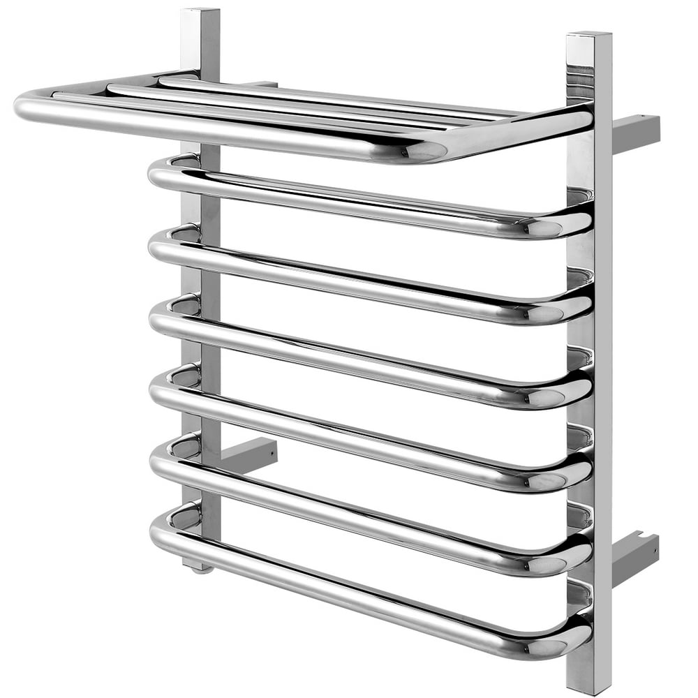Topbuy Wall Mounted Towel Warmer Heated Towel Rack with Top Storage