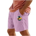 thumbnail image 1 of Pantalones Cortos para Hombre Cintura Elástica con Bolsillos Color Sólido Casual Cordón Suelto Pantalones Cortos de Ejercicio, 1 of 4