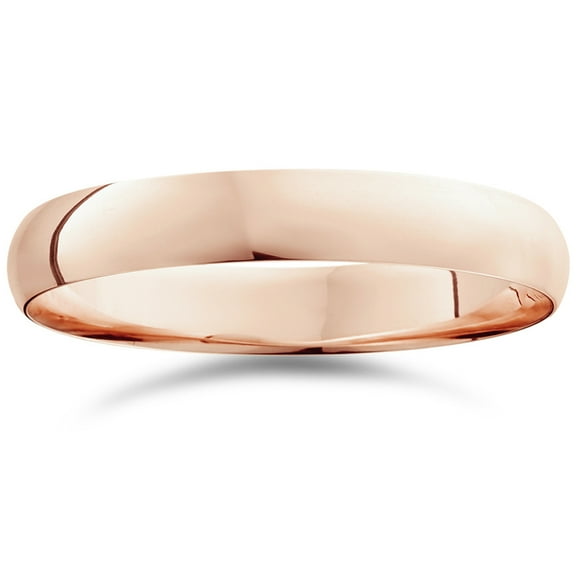 Pompeii 4mm Dome High Polished Wedding Band 10k Rose Gold (,)