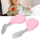 thumbnail image 5 of Juego De Utensilios De Entrenamiento Para Niños Pequeños, Juego De Tenedor Y Cuchara De Entrenamiento No Tóxico Seguro De Acero Inoxidable Para Regalo Para Comer Alimentos Para, 5 of 7