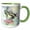 Green/White, variant on 3drose, Butterfly H, 15oz Two-tone Yellow Mug