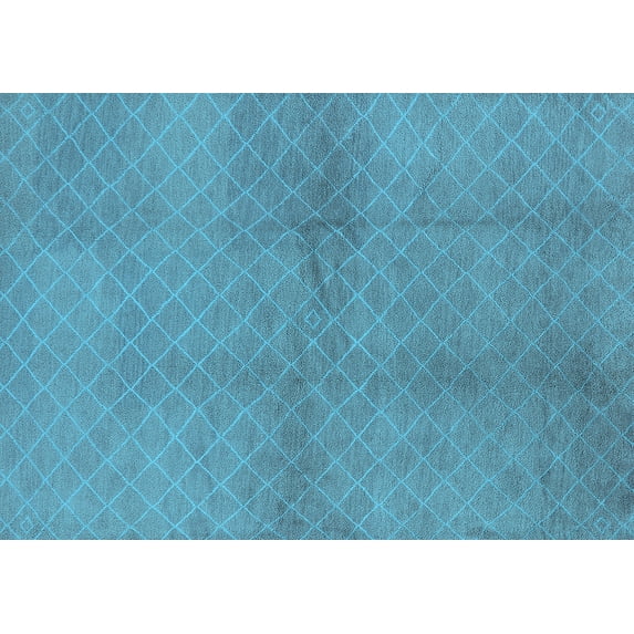 Ahgly Company Indoor Rectangle Solid Light Blue Modern Area Rugs, 2' x 5'