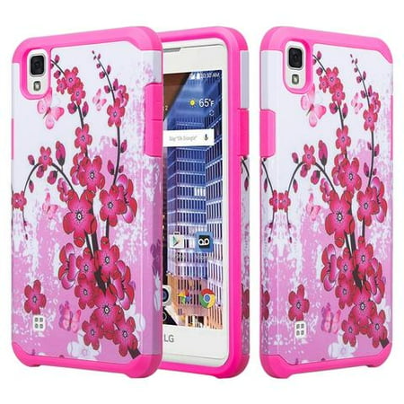Lg Volt Covers LG Tribute HD Case | Volt 3 Case | X Style Case, Slim Hybrid Dual Layer Armor Case Cover for LG Tribute HD / LG Volt 3 / X Style - Cherry Blossom ()