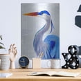 thumbnail image 6 of Luxe Metal Art 'Great Blue I' by Annie Warren, Metal Wall Art, 12"x16", 6 of 9