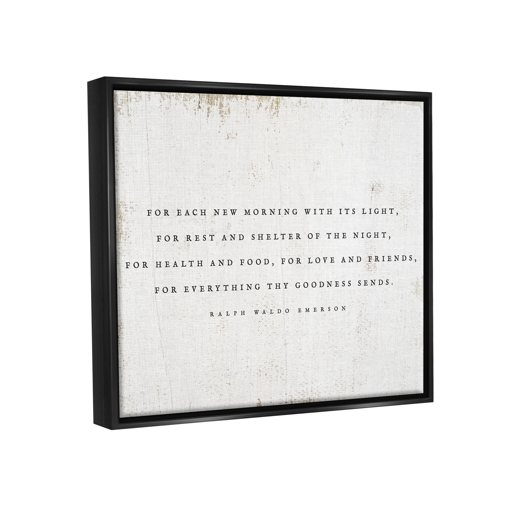 Stupell Industries Uplifting Love & Friends Literature Quote Rustic Pattern Graphic Art Luster Gray Floating Framed Canvas Print Wall Art, Design by Daphne Polselli