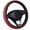 Wine Red, variant on Naierhg Stylish Car Vehicle Faux Leather Anti-Slip Steering Wheel Wrap Cover Protector