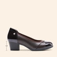 thumbnail image 2 of Zapatos de Tacón Bajo con Bloque Grueso para Mujer DREAM PAIRS Marrón Talla 8, 2 of 8