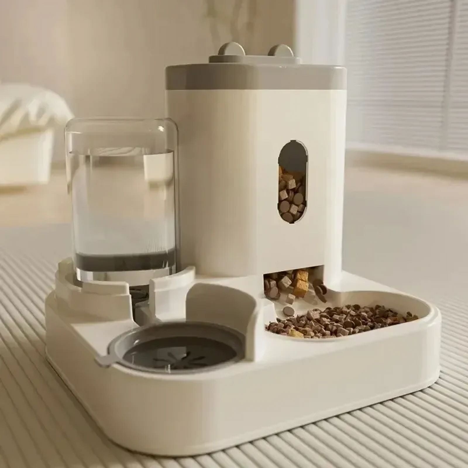 New Automatic Feeder Dog Cat Food Bowl With Water Fountain Large Capacity Pet Food Storage Dispenser Container Puppy Pet Accessories