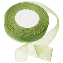 OUNONA  Convenient Present Ribbon Cuttable Craft Wrapping Organza Green