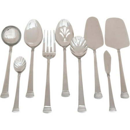 Gibson Everyday Anneville 9-Piece Serving Utensil Set, Stainless Steel