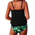 thumbnail image 2 of Abcnature Women's Bikini Swimsuits Sets, Thong Bikini Sets Sexy Bathing Suit Split Cow Pattern Printed Bikini Swimwear Bikini Sets for Women Black S, 2 of 5