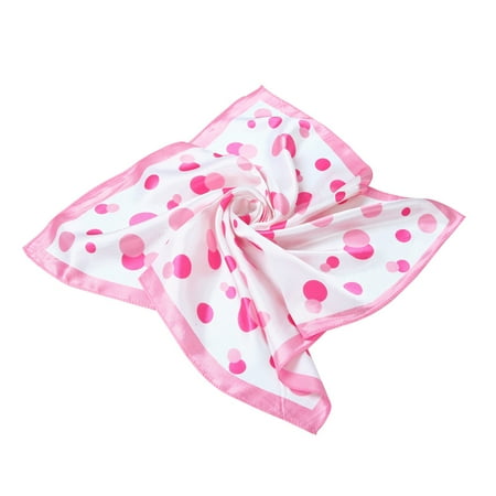 Satin Poka Dot - Premium Silk Feel Polka Dots Square Satin Scarf