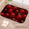 thumbnail image 5 of Floor Door Mats Bath Rugs Red Christmas Baubles Bathroom Carpet Non-Slip Absorbent for Entryway Indoor 23.6x15.7in Carpet Runner, 5 of 7