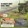 thumbnail image 5 of Tow-Behind Lawn Dethatcher, 60" Wide Rake – 24 Steel Tines for Grass, Leaves, Pine Needles – ATV & Mower Compatible, 5 of 10