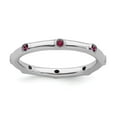 thumbnail image 2 of Created Ruby Sterling Silver Ring, 2 of 11