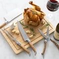 thumbnail image 3 of French Home 4-Piece Connoisseur Laguiole Professional Chef Knife Set with Olive Wood Handles, 3 of 4