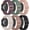 A1: Black/Smoke Violet/Pine Green/Milk Tea/Pink/Starlight, variant on MYKOMI 6 Pack Stretchy Bands Compatible with Samsung Galaxy Watch 8 Band 40mm 44mm, Samsung Galaxy Watch 8 Classic 46mm Loop, Elastic Nylon Fabric No Gap Sport Strap Replacement for Women Men