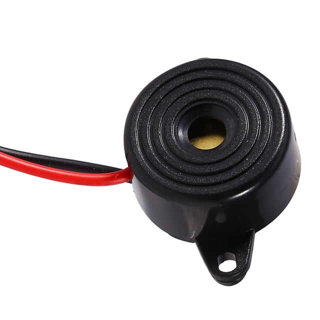 Piezoelectric Buzzer Multivibrator Impedance Matcher Alarm Sound Cable Length 100mm for Computers Printers Alarm System Black