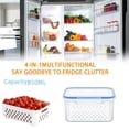 thumbnail image 5 of EGNMCR Storage Bins, Storage Containers 4 In 1 Food Storage Container Produce Containers For Fridge Household Transparent Plastic Food Storage Box-Including Basket Refrigerator Freshness, 5 of 5