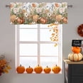 thumbnail image 6 of Thanksgiving Flowers Pumpkin Valances for Windows, 42 x 18in, Retro Watercolor Autumn Rod Pocket Kitchen Valance Curtain Light Filtering Window Treatments for Living Room Bedroom, 1 Panel, 6 of 7