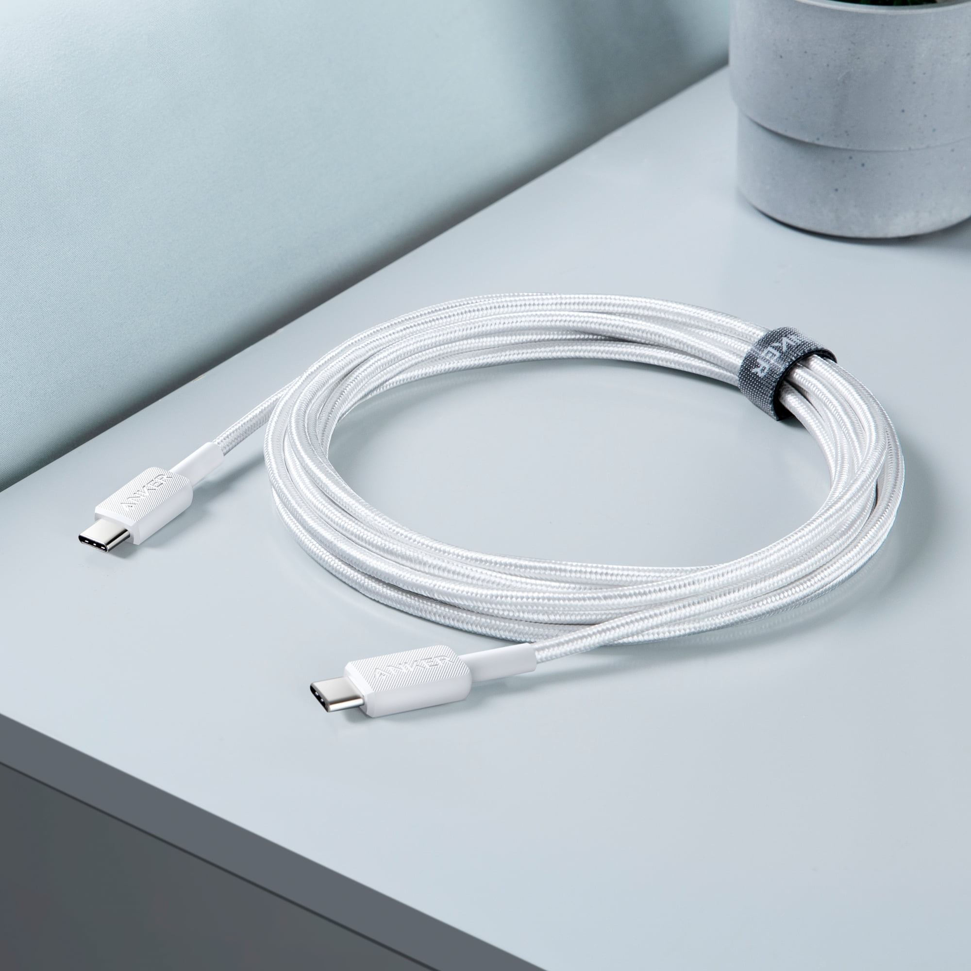 (3 pack) Anker Braided USB-C to USB-C Cable (10 ft)