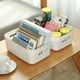 thumbnail image 3 of Apuakthei Cesta de almacenamiento de escritorio PP Caja de almacenamiento de cosméticos Organizador de artículos diversos de escritorio con asa para el hogar grande gris, 3 of 7