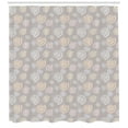 thumbnail image 3 of Shells Shower Curtain, Colorful Composition of Shells with Sketch Style Details on a Greyscale Background, Fabric Bathroom Set with Hooks, 69W X 75L Inches Long, Multicolor, by Ambesonne, 3 of 3
