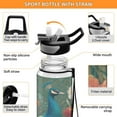 thumbnail image 4 of Qxltty Peacock Water Bottle 32 oz with Straw BPA Free Reusable Fitness Sport Bottle Perfect for Travel School Outdoors and Gym, 4 of 7