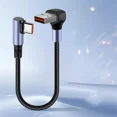 thumbnail image 3 of Cable de carga rápida de doble codo de 66 W, cable USB tipo C portátil corto para iPhone 15, 16, Samsung, Xiaomi, Huawei, banco de energía, 3 of 5