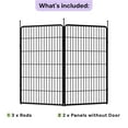 thumbnail image 5 of SunsGrove Dog Playpen,45 inch 2 Panels Heavy Duty Anti-Rust Pet Pen for Indoor, Courtyard, RV Camping for Large Dogs, Easy Insert into Soil, Black, 5 of 10